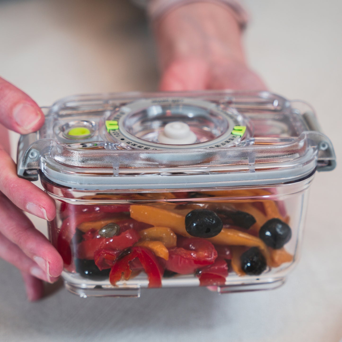 Set contenitori sottovuoto in 100% Tritan trasparente – 6 pezzi + pompa di aspirazione elettrica EvoFresh