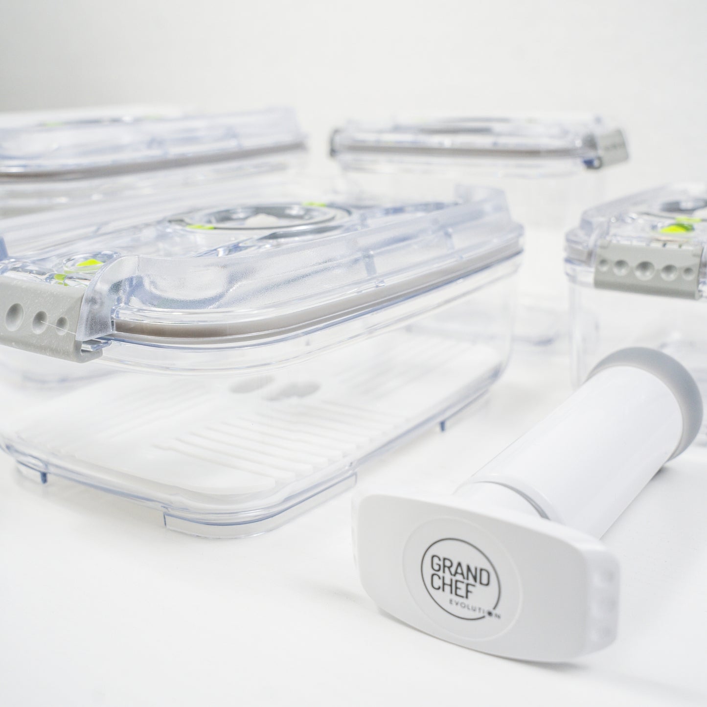 Set contenitori sottovuoto in 100% Tritan trasparente – 6 pezzi.