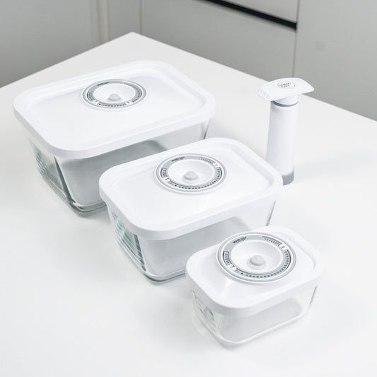 Set contenitori sottovuoto in vetro borosilicato – 4 pezzi