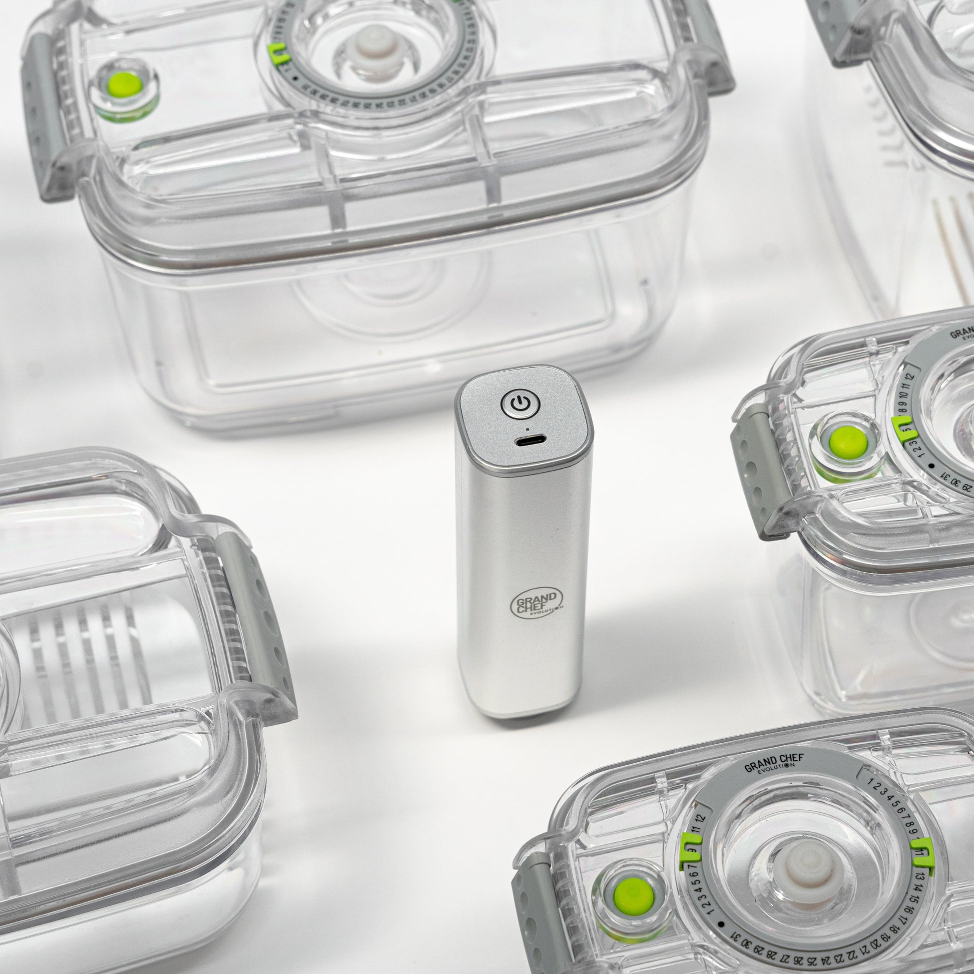 Pompa elettrica EvoFresh C-01VC con contenitori sottovuoto in Tritan per conservazione alimenti