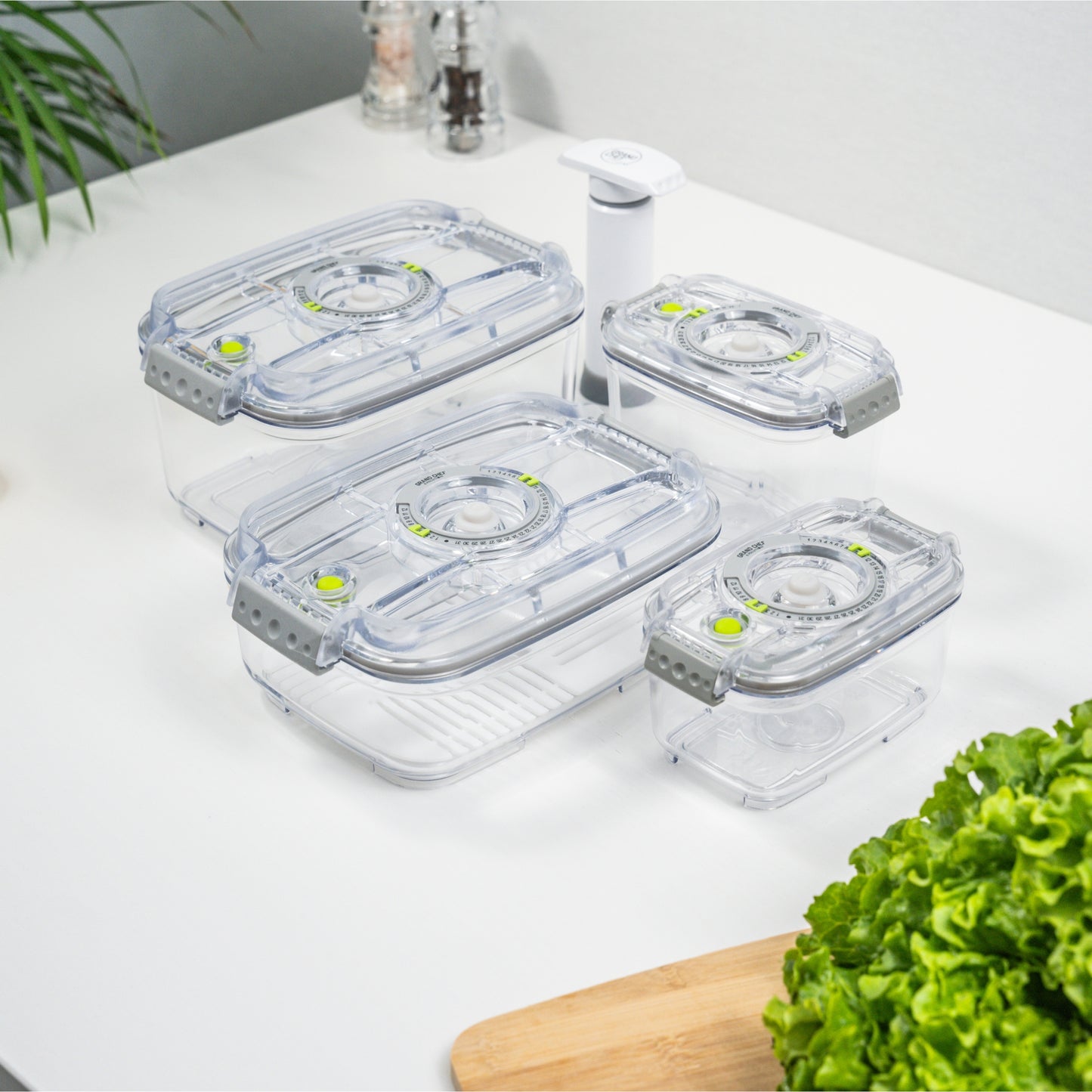 Set contenitori sottovuoto EvoFresh in Tritan Small per conservazione alimenti e meal prep