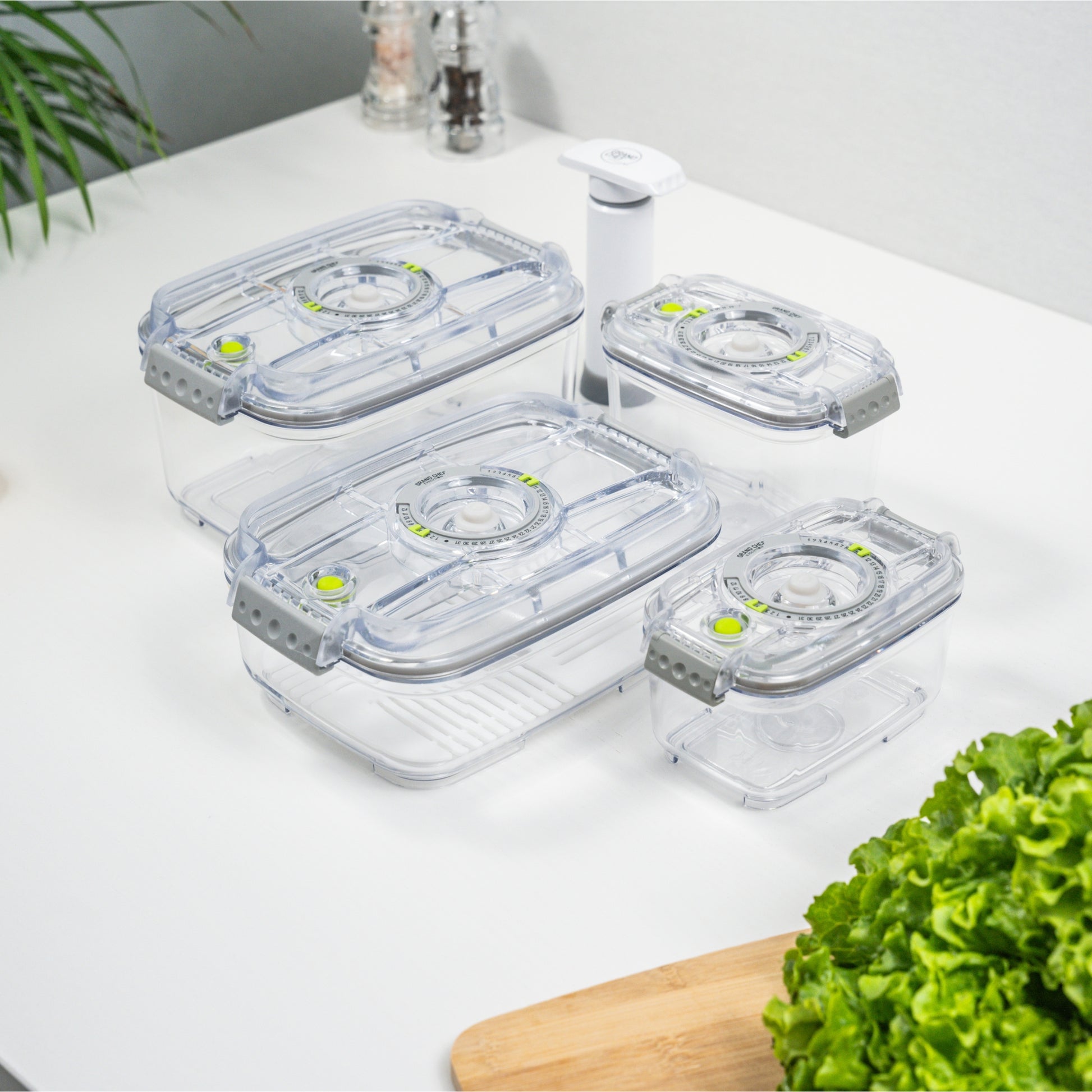 Set contenitori sottovuoto EvoFresh in Tritan Small per conservazione alimenti e meal prep