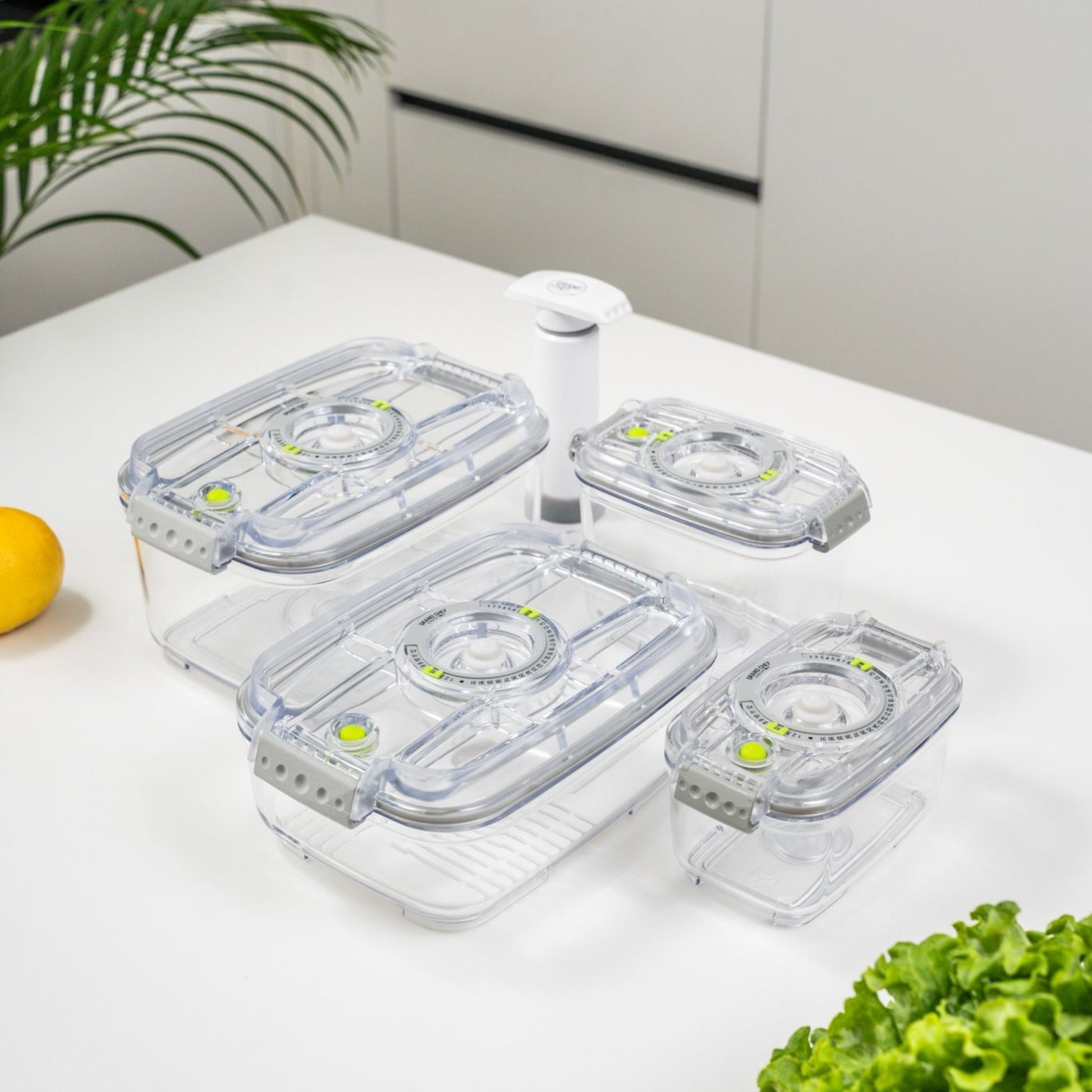 Set contenitori sottovuoto EvoFresh Tritan Small con pompa manuale