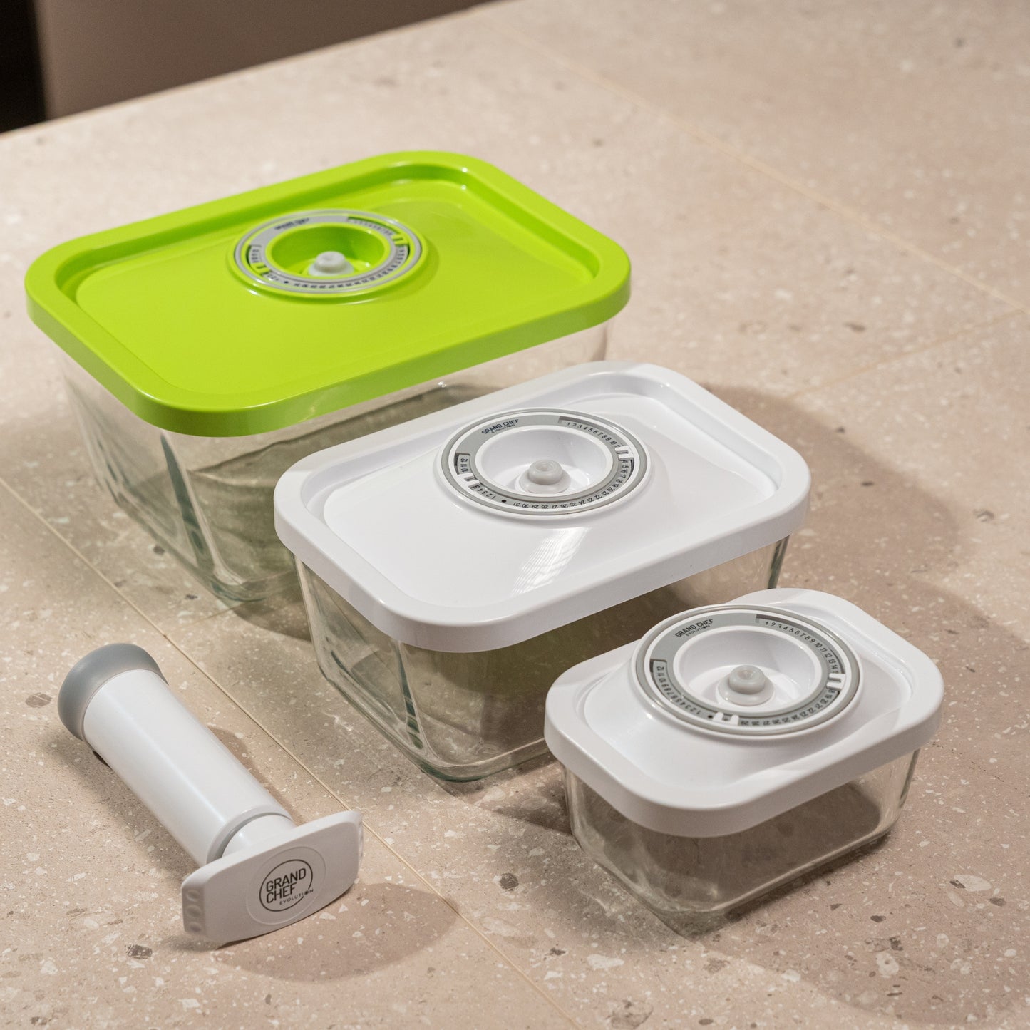 Variante set vetro EvoFresh con coperchio verde mela per contenitore da 3 litri